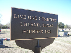 LIVE OAK CEMETERY (UHLAND)