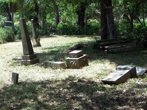 Several tombstones at Byrd Owen-Payne Cemetery remain toppled, but are intact, and plans are underway to re-set the stones on their bases.