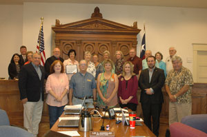 Historical Commission Receives Award at Commissioners' Court Historical Commission Receives Award at Commissioners' Court